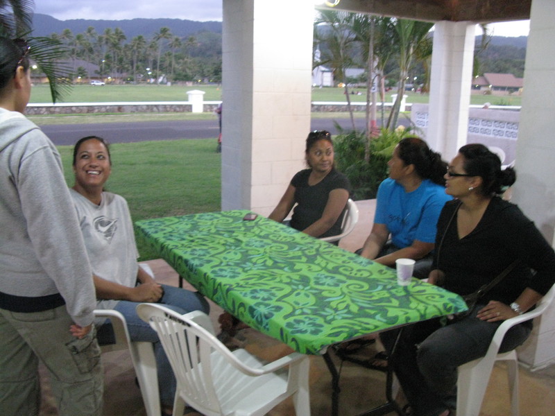 At Val Grace's house.