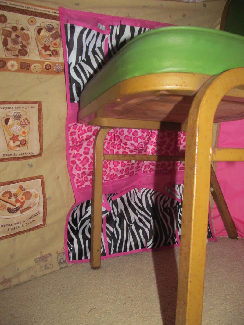 Inside there are "shelves." on both sides. Left side