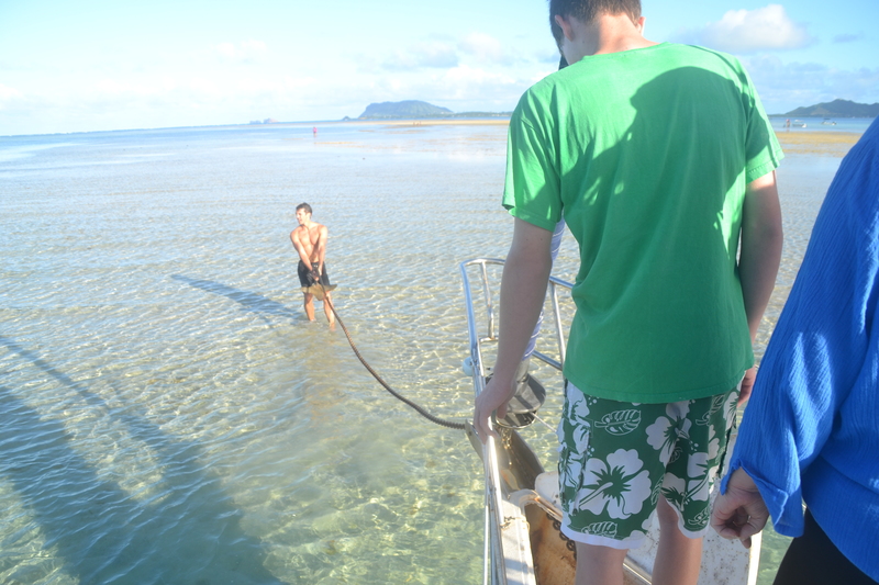 Shaun sets the anchor