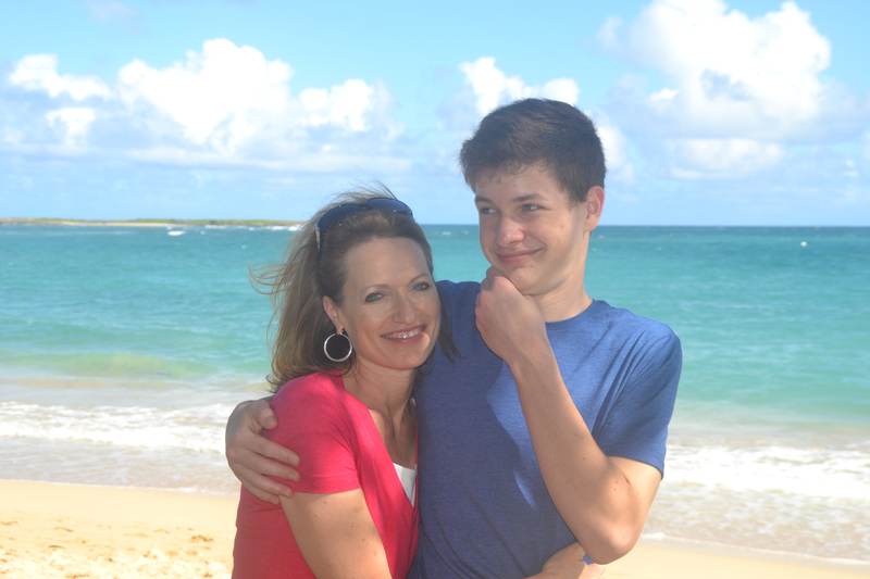 Sharon and Hyrum at Hukilau Beach