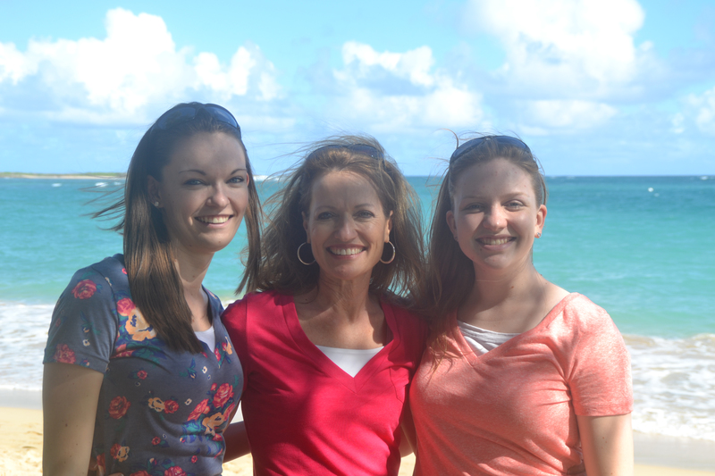 Andrea, Sharon, Ashton, at Hukilau Beach