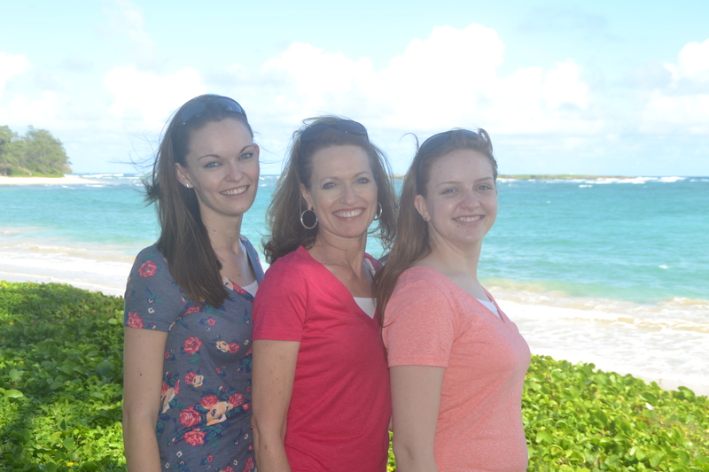 Andrea, Sharon, Ashton, at Hukilau Beach