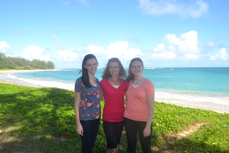 Andrea, Sharon, Ashton, at Hukilau Beach