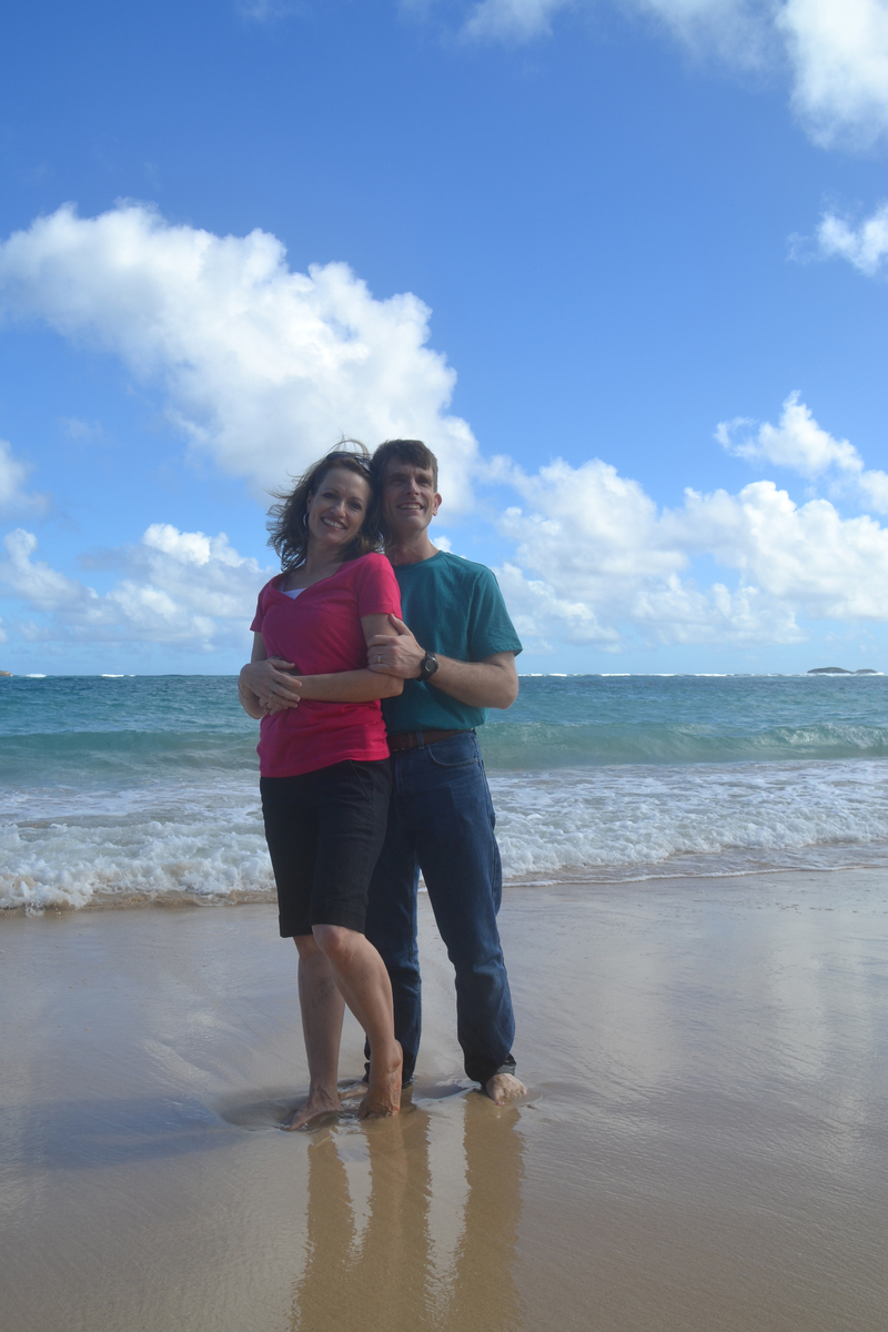 Sharon, Troy, at Hukilau Beach