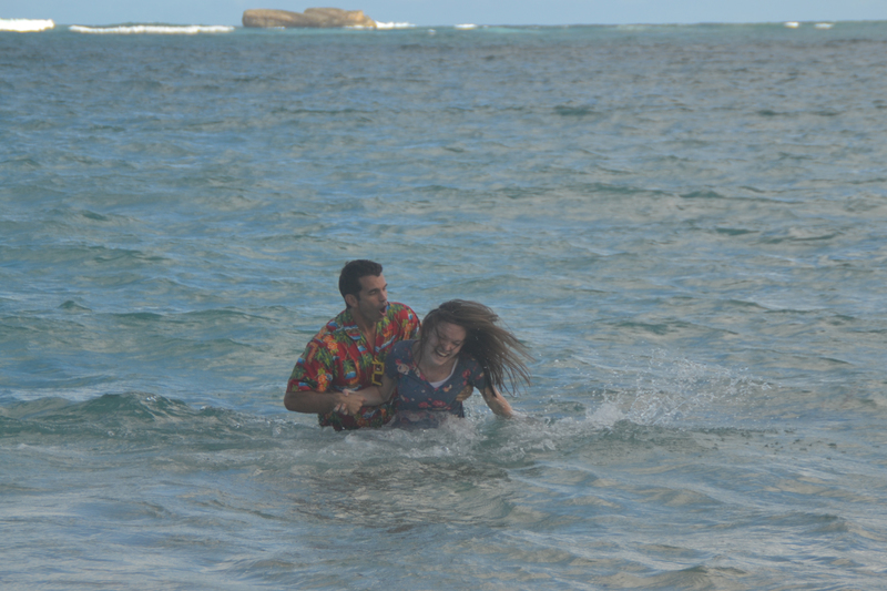 Shaun, Andrea, at Hukilau Beach