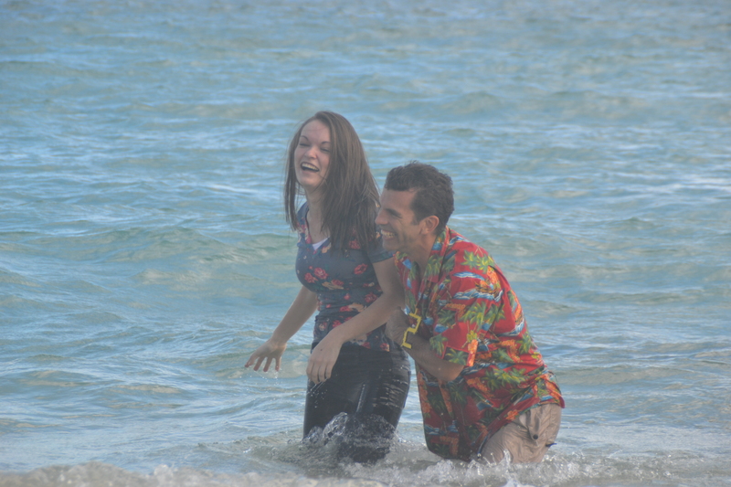 Andrea, Shaun, at Hukilau Beach