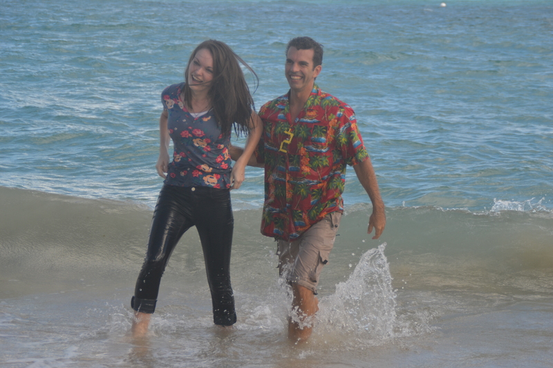 Andrea, Shaun, at Hukilau Beach