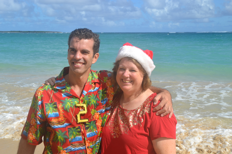 Shaun, Lois, at Hukilau Beach