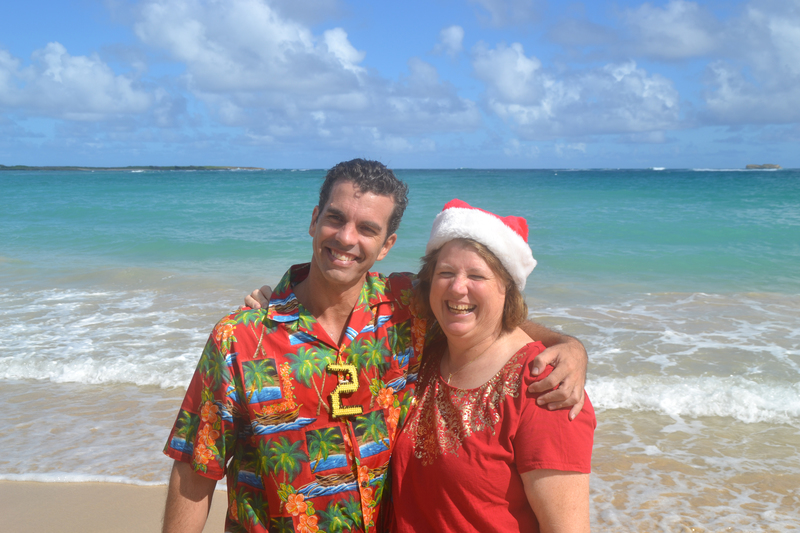 Shaun, Lois, at Hukilau Beach